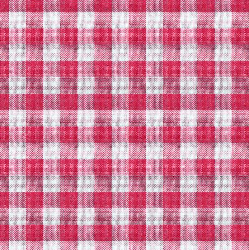 Image of a Red & White Oxford Checks Cotton Linen Blend Shirting Fabric