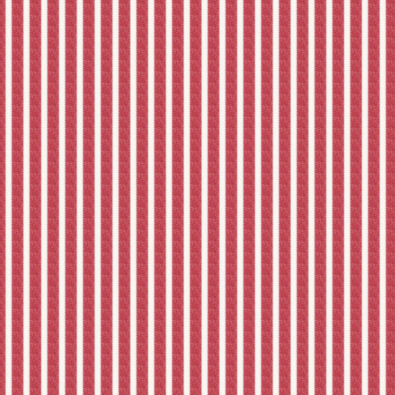 Image of a Red & White Poplin Stripes Giza Cotton Shirting Fabric