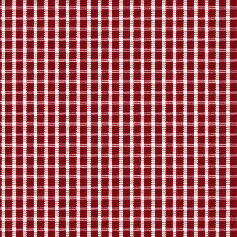 Image of a Red & White Twill Checks Giza Cotton Shirting Fabric