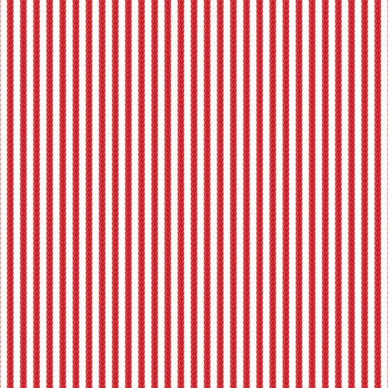 Image of a Red & White Twill Stripes Giza Cotton Shirting Fabric