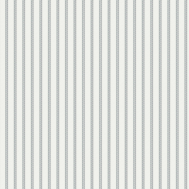 Image of a Silver & White Poplin Stripes Giza Cotton Shirting Fabric