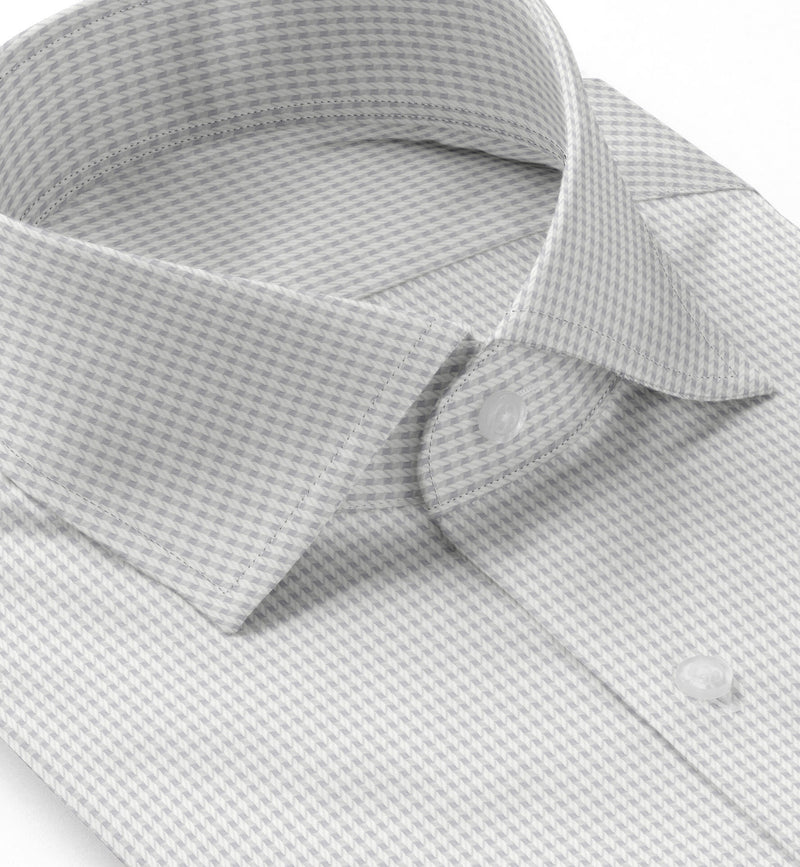 Image of a Silver Dobby Checks Giza Cotton Shirting Fabric