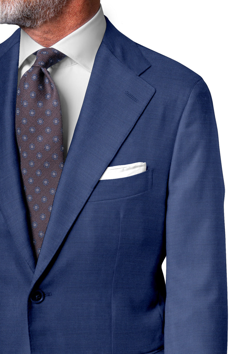 Image of a Sky-Blue Worsted Twill Wool Stretch Blazers Fabric