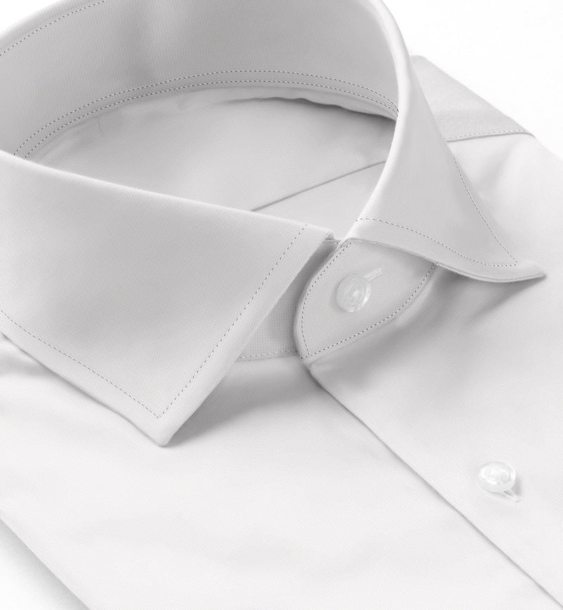 Image of a White Poplin Solids Giza Cotton Shirting Fabric